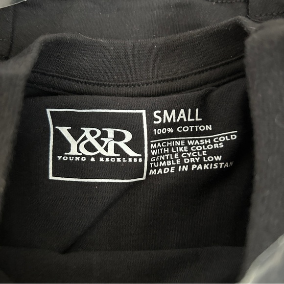 NEW Young & Reckless Los angeles black t shit Small unisex - Picture 3 of 5